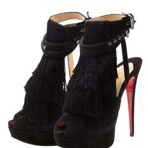 Christian Louboutin Black and Red Stiletto Heels